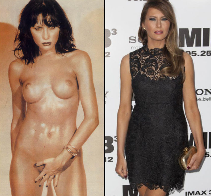Melania Trump then and now