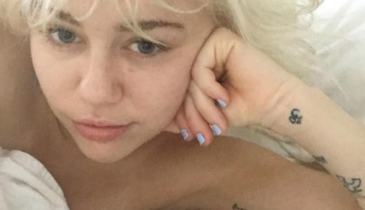 Miley selfie in bed